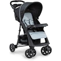 Hauck Passeggino 3 Ruote Runner - Passeggino Ruote Grandi Gonfiabili - Nero/Giallo Neon & 2in1 Carrycot, Navicella 2 In 1 Convertibile In Copri-Gambe - 4