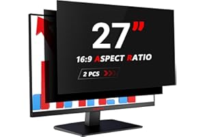 ‎ZOEGAA ZOEGAA [2 Stück Sichtschutzfolie 27 Zoll Monitor Seitenverhältnis 16:9,Anti Blaulicht Blendschutz Blickschutzfolie,Abnehmbarer Sichtschutz für HP/Dell/Acer/Samsung/Lenovo/Toshiba