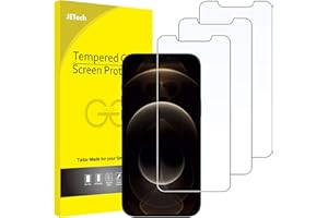 JETech Folia Ochraniacz Ekranu dla iPhone 12 Pro Max 6,7 Cala, Screen Protector ze Szkło Hartowanego Flim, 3 Sztuki