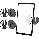 YIWONFU 2 Pack Tablet Wall Mount, 90&deg; Rotation Universal Mount with Adhesive and Screws, Adjustable Wall Mount for Tablet, Sm