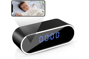 HopeGem Caméra D’Horloge WLAN Cachée Espion - Caméras Camouflage sans Fil WiFi 4K/1080P FHD - pour Les Spy Cam Sécurité Secrètes Femme Ménage Magasin Family Office