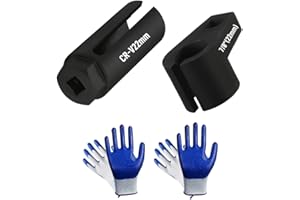 YGCQFH Oxygen Sensor Socket with Side Wire Cutout, Oxygen Sensor Removal Tool 3/8" Drive x 7/8" (22mm) 6-Point, 1/2" Drive x 7/8" (22mm) o2 Sensor Socket for Most Car to Prevent Wire Damage