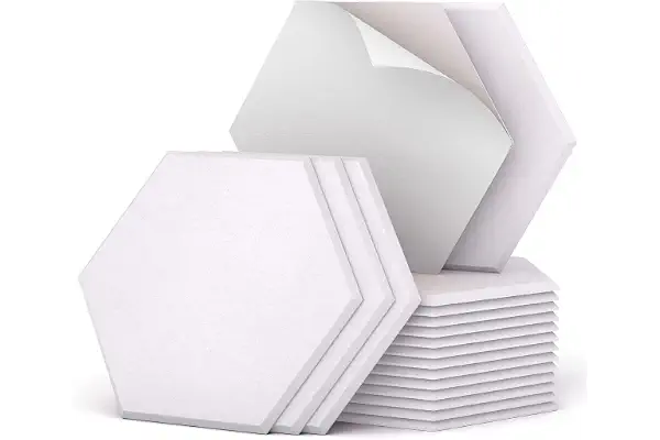 TONOR 18 PCS Paneles Aislamiento Acustico, Insonorizacion Acústica Decorativos Pared para Gaming y Podcasting, Espuma Acustica Alta Densidad para Estudio/Oficina/Habitacion, 30 x 26 x 1cm, Blanco