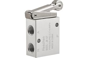 Heschen Válvula mecánica de palanca de rodillo neumática, JM-07 de 3 vías y 2 posiciones, PT1/4 normalmente cerrada