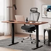 Şeker Ofisi - Elektrikli Y&uuml;ksekliği Ayarlanabilir Ergonomik Bilgisayar & &Ccedil;alışma Masası - Tek Motorlu (2 Hafızalı) (Ceviz, 12