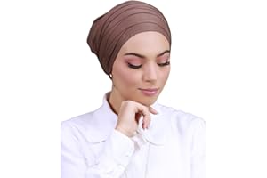 LAMIS HIJAB Turban femme hijab à enfiler bonnet croisé pour femme musulmane voilée TU-2