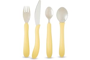 HOMECRAFT Caring Cutlery – Easy Grip Adaptive Utensils for Arthritic Hands & Weak Grip – Disability Cutlery Set with Knife, Fork, Spoon & Teaspoon for Adults