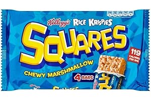 RICE KRISPIES SQUARES Kelloggs Rice Krispies Quadrate Zäh Eibisch (4X28G)