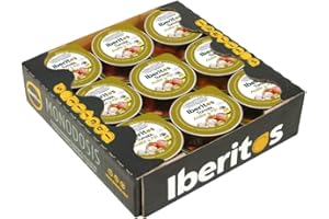 Iberitos - Bandeja de 18 Monodosis de Auténtico Tomate, Aceite y Ajo | Ideal para Desayunos y Meriendas - Apto para Celiacos - Latas de 23 g