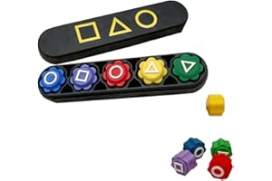 EDATOFLY Gonggi Game Set - Squid Play Set | 5 Premium Non-Toxic Plastic Stones | Cultural Family Fun for Kids & Adults | Educational Travel Toy, Gift Idea (1 Set)