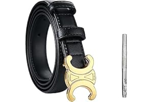 HEVIBK gürtel frauen Damen Gürte frauen gürtel Gürtel Ledergürtel für Jeans Freizeithosen(Schwarz 90)