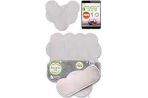 NATISSY Salvaslip Lavabili Bambù ORGANICO; 7 Pezzi (M) Donna MADE IN EU; Assorbenti Lavabili senza PUL; Riutilizzabili per l'uso quotidiano e perdite vaginali, NON per il ciclo menstruale