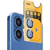 BUFF LABS iPhone 16 / iPhone 16 Plus Metal Kamera 9H Lens Koruyucu (Blue)