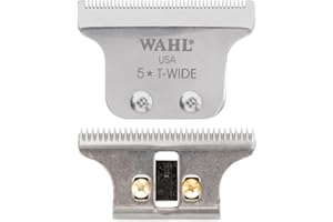WAHL Detailer T-wide Blade, 0.4mm, regolazione a 0, affilatura di precisione, lame di ricambio, lama di ricambio per rifinitore, 5-Star Detailer, Cordless Detailer Li