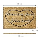 Relaxdays Fußmatte Kokos NO PLACE LIKE HOME 40 x 60cm Kokosmatte mit rutschfestem PVC Boden Fußabtreter aus Kokosfaser als Schmutzfangmatte und Sauberlaufmatte Fußabstreifer für Außen und Innen, braun - 4