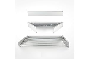 DIYofHome - Etendoir Mural - 100 cm - Séchoir à Linge Mural - en Aluminium de qualité supérieure - Corde à Linge Murale - Pliable et Peu encombrant - pour intérieur et en extérieur - Blanc