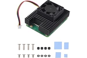 ZDE ZC505 Dedicated Aluminum Heatsink with PWM Cooling Fan Compatible with Raspberry Pi Compute Module 5 CM5 Motherboard with Screws and Thermal Tapes