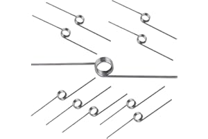 Qrity 10 Pezzi Molle in Acciaio Inossidabile, Molla a V Torsione Molla, Diametro del Filo di 0,7mm, 4 OD, 3 Giri, Angolo di 180°, per Progetti di Riparazione