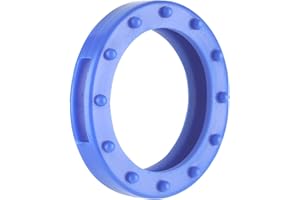 van den Heuvel - Schlüsselkennringe (10 Stk.) für runde Schlüsselköpfe mit Standardgröße, Schlüsselring mit Tastzeichen, Hellblau