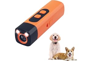 Horuili® Entrenador Ultrasónico para Perros Portátil con Luz LED – Dispositivo Anti-Ladridos, Adiestramiento Suave para Interior y Exterior, Corrector de Conducta