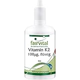 Vitamin K2 MK-7 Tropfen 100µg - All-Trans Gehalt mind. 99,5% - Natürlich und fermentiert aus Natto - 30ml