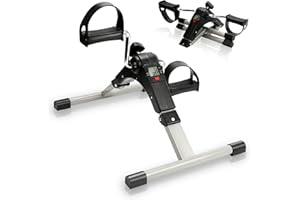 Gimisgu Mini bike cyclette, pedale di riabilitazione con display LCD, resistenza regolabile, pedale, allenamento domestico