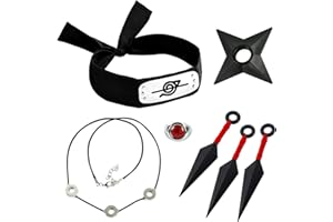 Niumowang Anime Cosplay Accessoires, accessoires dessin animé, Konoha Bandeau, kunai, Modèle de Jouet En Plastique, Cosplay Costume Accessoires pour Fans, Convient pour cosplay, soirée à thème