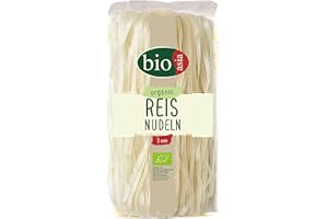 BIOASIA Fideos de arroz ecológico, fideos asiáticos elaborados con 100 % harina de arroz ecológica, sin gluten y veganos, 1 x 200 g