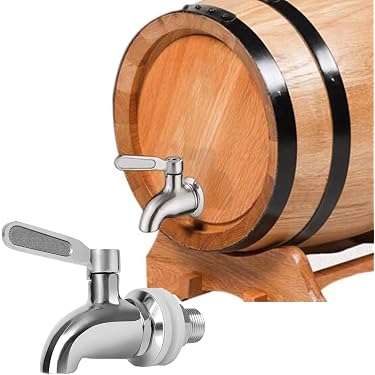 Zerodis Rubinetto In Rame Per Distributore Di Bevande - Adatto A Birra, Vino, Acqua - Diametro 12mm O 18mm - Colore Oro - 6
