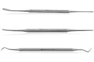 ‎BLIZZARD Blizzard Premium Double-Ended Tool Kit aus Edelstahl enthält Feile, Reiniger und Lifter zur Reinigung und Pflege von eingewachsenen Zehennägeln, 3-teilig Schwarz