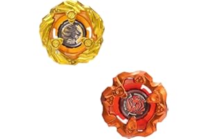 DEZAWRTY Gyro X Set, Horn Rhino Defense Type and Claw Leon Balance Type, 2 Right Spinning Tops, Great Toy Gift for Boy Kid 6+