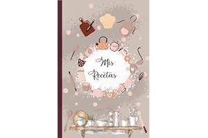 Mis Recetas: Recetario de cocina en blanco para escribir - Cuaderno para 100 Recetas / Formato A5 - 110 páginas. (01)