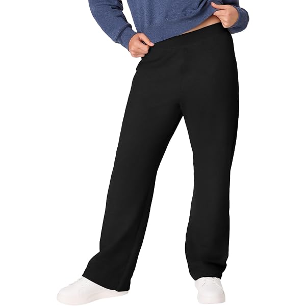 Pantalon De Survêtement Hanes O4630 Femme - Polaire Douce, Taille Moyenne, Coupe Ajustée - 3