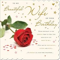 Piccadilly Greetings Valentinstagskarte 'To My Gorgeous Wife' – 22,9x15,2 Cm, Mit Umschlag, Made In UK