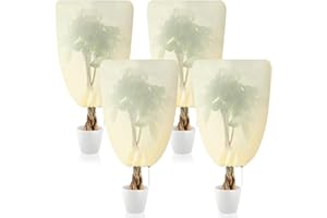 Kulamo 4 Piezas Fundas Protectoras Invierno, Protección Invernal para Plantas, Protección Invernal Plantas, árboles, Palmeras, Plantas Balcón, Olivos, Protección Proteger contra Frío Nieve (80x100cm)