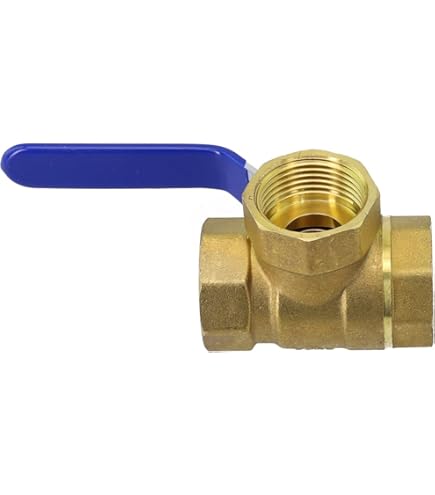 3-Wege Messing Kugelhahn DN10 3/8" - T-Typ Absperrventil | 180° Bediengriff Für Wasser & Öl