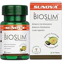 SUNOVA Bioslim Fat Burner Tablets – Organic Weight Management Formula Made of Garcinia Cambogia and Green Coffee Bean…