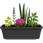 TECHZOCO Plastic Planter without Saucer, Plastic Balcony, Plant Pot for Garden, Made of Polypropylene, Suitable for Balcony,