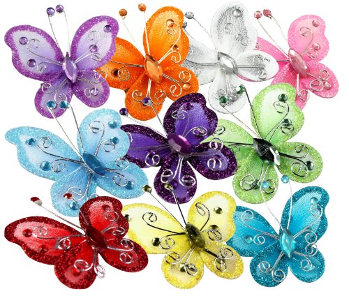 10×50 Gr. Lisa Strickgarn Strick-Wolle Set 1 (keine Farbauswahl möglich) + 1 Gratis Schmetterling by Gründl Wolle - 4