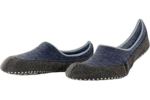 FALKE Herren Cosyshoe Invisible Stoppersocken rutschhemmende Noppen auf der Filzsohle Füßlinge komfortabel warm Plüsch bequem atmungsaktive klimaregulierende geruchshemmende Wolle 1 Paar