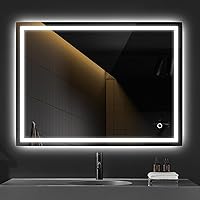 S'bagno 600 x 800 mm Illuminated LED Bathroom Mirror, with built-in ...