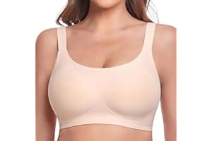 Vinfact Glatter BHS Damen Ohne Bügel Bügelloser BH Halt Grosse Grössen Ultrakomfortabler Tshirt BH Soft Atmungsaktiver Schlaf BH mit zusätzlicher BH-Verlängerung