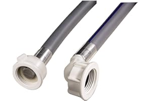 Xavax Tuyau d'arrivée d'eau froide (pour lave-linge, lave-vaisselle, toutes les marques courantes Miele, Bosch, Beko, Siemens, Bauknecht, AEG, Gorenje, 1,5 mètres, 1 pièces) Gris/Blanc