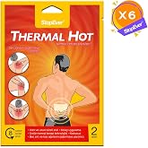 StopEver Thermal Hot Hot Therapy Flaster - عبوة من 6 قطع | تساعد في تخفيف آلام العضلات والخصر | 8 ساعات من التعرق الحراري الفعال