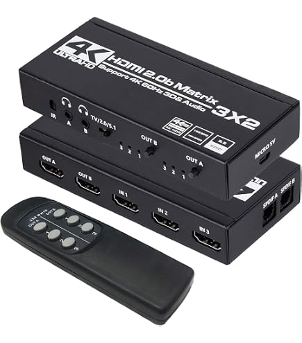 Estrattore Audio HDMI 2.0 4K/60Hz Con Splitter – Uscita SPDIF + 3.5mm, Supporta AC3, DTS, LPCM E Modalità 2CH/5.1CH/PASS
