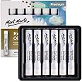 MONT MARTE Extra Soft Oil Pastels White Premium 6pc, Assorted Natural Oil Pastel Colors, Vibrant, Buttery, Versatile Art Pastels for Blending, layering & Shading, Coloring and Sketching