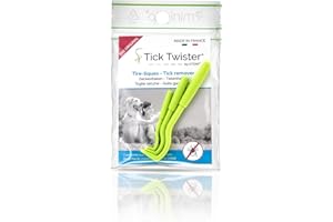 Tick Twister® 3 Pinzas para Quitar garrapatas - para Perros, Gatos, Caballos y Humanos - Elimina Las garrapatas de Forma rápida e indolora - Original - Fabricado en Francia.