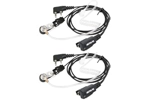Retevis Oreillette Talkie Walkie Écouteur Casque Tube Acoustique Transparent Oreillette Compatible avec Talkie Walkie RT24 RT22 RT27 RT5R H777 Baofeng UV-5R BF-888S BF-88E Kenwood HYT (2 pcs)