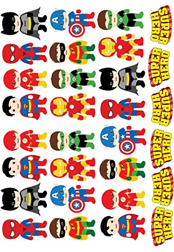 essbar Mini Superheld Hulk Spiderman Iron Man Wafer Karte Szene Birthday Cake Cupcake Topper