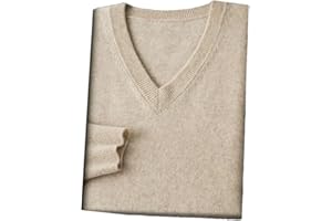 Vogrtcc Suéter De Cachemira con Cuello En V para Hombre Jerséis Jersey De Punto Informal De Negocios